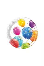 Procos Talerz papierowy Balony Party 20cm 8 szt.