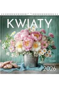 Opress Kalendarz 2026 wieloplanszowy Kwadrat Kwiaty
