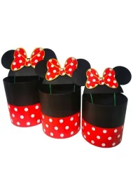 Rozette Pude�ko Flower Box okr�g�e Micky czerw ROZETT 3 szt.