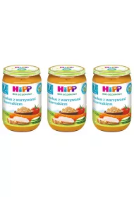 Hipp Kuskus z warzywami i kurczakiem po 7. miesicu zestaw 3 x 220 g Bio