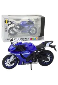Motocykl metalowy ze �wiat�em i d�wi�kiem 1:12 LeanToys