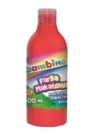 St. Majewski Farba plakatowa w butelce Bambino 500 ml czerwona