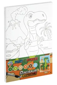 Malowanie po numerach - Dino zielony 29,7x19cm Grafix