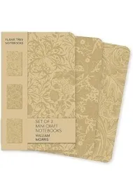 Flame Tree Zestaw 3 notatnik�w MINI Kaft William Morris