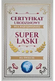Yeku Karnet Certyfikat Urodzinowy Super Laski