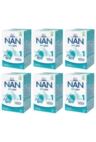 Nestle Nan Optipro 1 Mleko pocztkowe dla niemowlt od urodzenia Zgrzewka 6 x 650 g