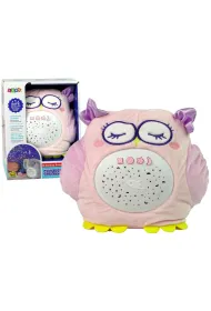 S�odka pluszowa sowa projektor gwiazdki melodia LeanToys