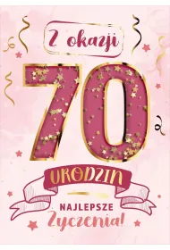 Armin Style KARNET URODZINY 70 B6 Z KOP AS KONFETTI KF-19
