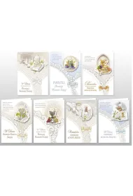 Karnet B6 Komunia �wi�ta, brokat, z�ocony doklejany element mix