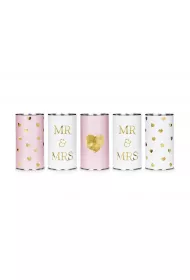 PartyDeco Puszki weselne Mr&Mrs 14x7cm