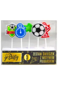 GoParty Zestaw �wieczek urodzinowych Motyw pi�karski