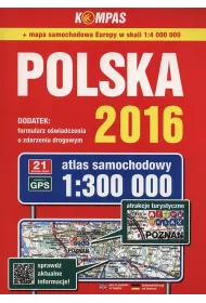 Atlas samochodowy Polska 2016 1:300 000