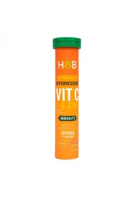 Holland & Barrett Vitamin C & Zinc Effervescent Orange Suplement diety 20 tab.