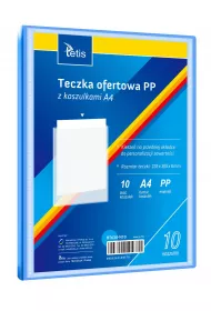 Tetis Teczka ofertowa PP 10 koszulek. A4 niebieska