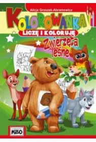 Zwierz�ta le�ne kolorowanka licz� i koloruj�