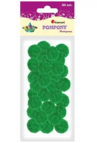 Titanum Pompony poliestrowe zielony 25 mm