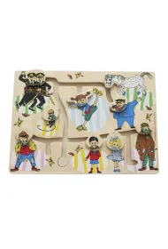 Puzzle drewniane labirynt edukacyjna Pippi Micki