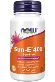 Now Foods Witamina E Sun-E 400 IU Suplement diety 60 kaps.