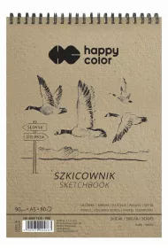 Happy Color Szkicownik na spirali PTAKI, A5, 90g, 80 arkuszy 80 kartek