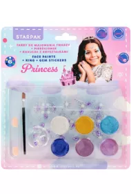 Farby do malowania twarzy 6kol  akcesoria Princess STARPAK 552708