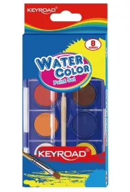 Keyroad Farby akwarelowe z p�dzelkiem 8 kolor�w