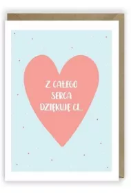 Cardie Kartka okolicznociowa, eko koperta Dzikuj K004