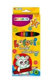 Penmate Kolori Kredki o��wkowe sze�ciok�tne Dino 12 szt.