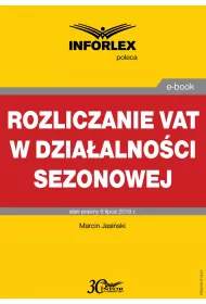 eBook Rozliczanie VAT w dziaalnoci sezonowej pdf
