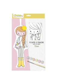 Lalka Chloe z materia�u do pomalowania Clairefontaine