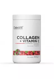 OstroVit Kolagen + Witamina C - smak lemoniady malinowej z mit Suplement diety 400 g