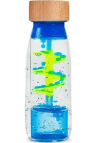 Butelka sensorycznadwufazowa Move spirala niebies. Petit Boum