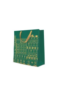 Paw Torebka �wi�teczna premium Christmas tenements green, large 26,5x33,5x13cm