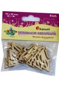 Titanum Dekoracje drewniane choinki 8 szt.