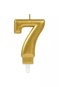 Amscan �wieczka cyferka 7 Sparkling Celebrations z�ota