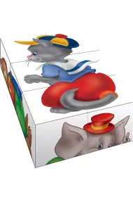 Puzzle Klocki 6 elementw mix Adamigo