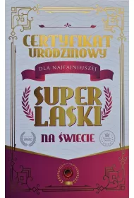 Yeku Karnet Certyfikat Urodzinowy Super Laski
