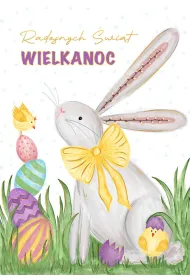 Karnet B6 z koperta z�ocony Zaj�c wielkanocny Wielkanoc HENRY 984908 HE