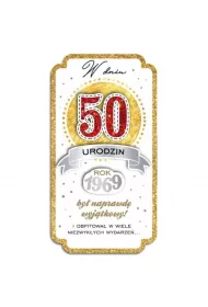 Kukartka Karnet 50 urodziny PM-085