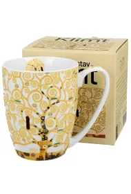 Duo Sp. z o.o. Porcelanowy kubek Klimt Ecru Tree Of Life 350 ml
