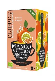 Clipper Herbatka o smaku mango i owocw cytrusowych 20 x 1.8 g Bio