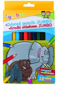 Gimboo Kredki o��wkowe sze�ciok�tne Jumbo 12 szt.