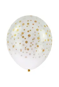 Arpex Balony transparentne z nadrukiem konfetti 30cm