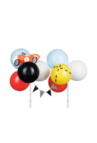 PartyDeco Balonowy topper na tort Autko 29cm