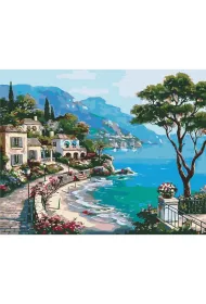 Brushme Malowanie po numerach - Nabrze�e w�oskie 40x50cm