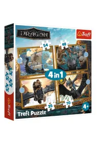 Puzzle 4w1 Smocze dni 34678 Trefl