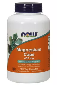 Now Foods Magnesium Caps - Magnez 400 mg Suplement diety 180 kaps.