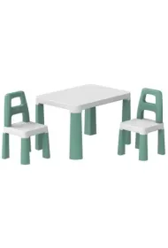 Technok Zestaw St� z krzes�ami Zielono-bia�y