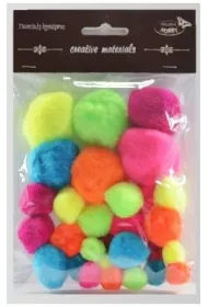 Galeria Hobby Pompony intensywne kolory 15mm-40mm