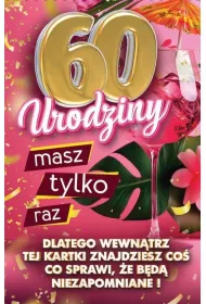 Yeku Karnet Urodziny z nak�adk� na butelk� 60