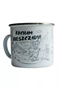 TravelSet Kubek emaliowany - Kocham Bieszczady!